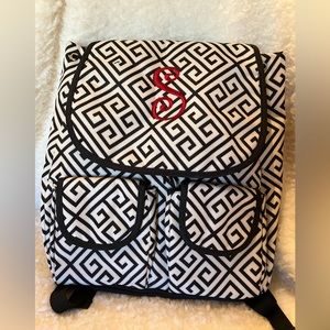 Monogrammed Back Pack  letter S